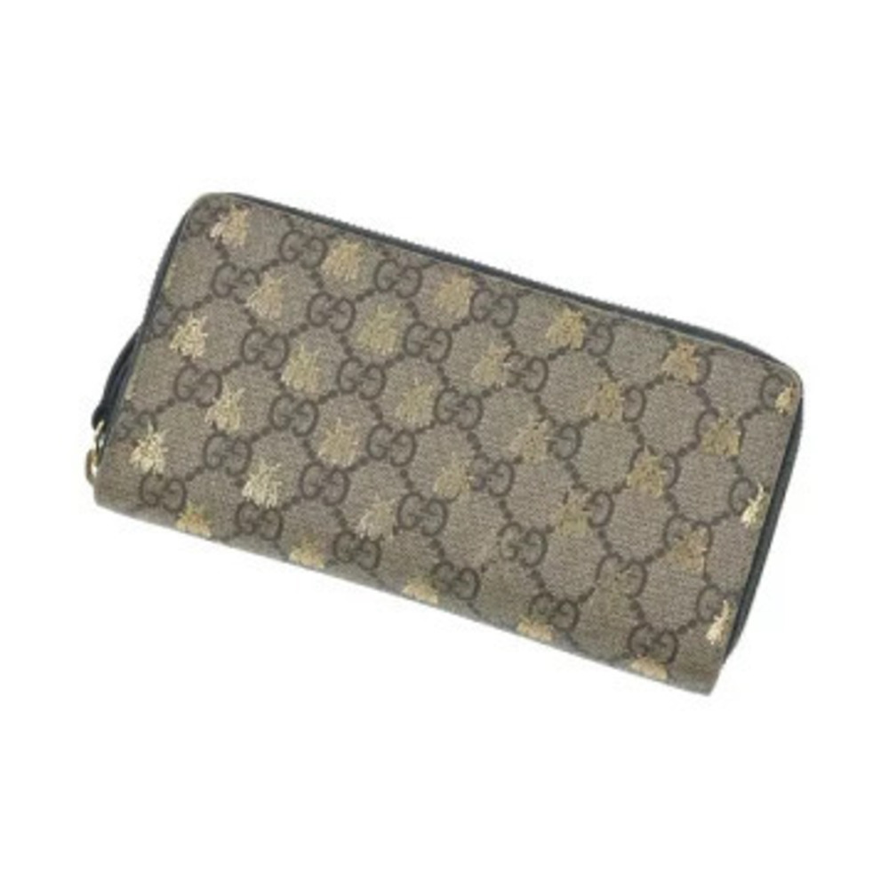 GUCCI Wallet Case Gray Gold All over